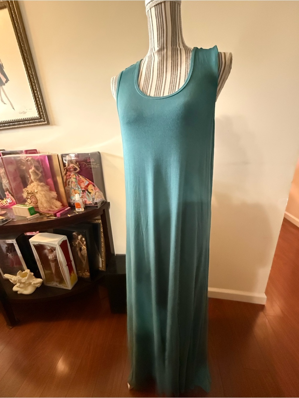 Sleeveless Teal Maxi Dress - Grace and Lace Medium